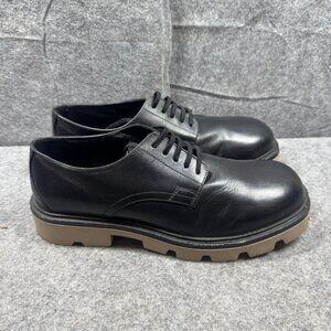 Zara Man Black Leather Rubber sole shoes size 42